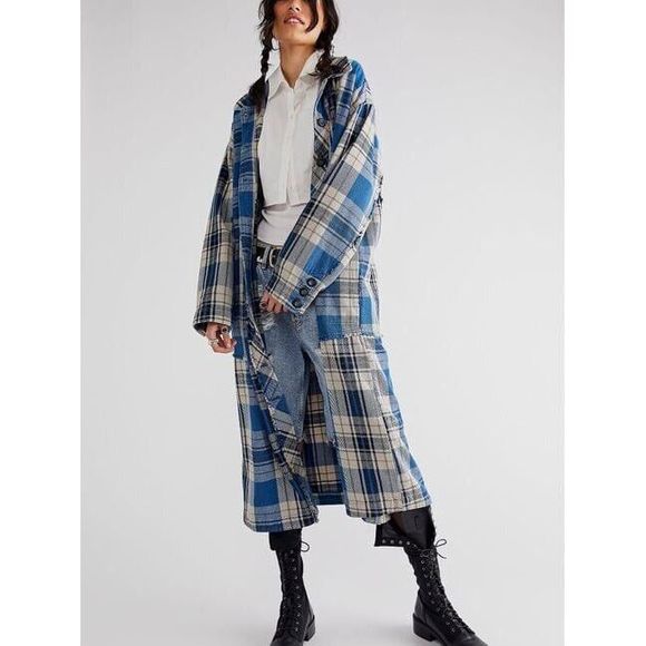 Free People Tops - New Free People Plaid It Duster Size Small